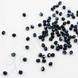 Faceted pearls - 4 mm. - Black 55