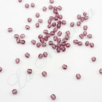 Faceted pearls - 4 mm. - Amathysta 42