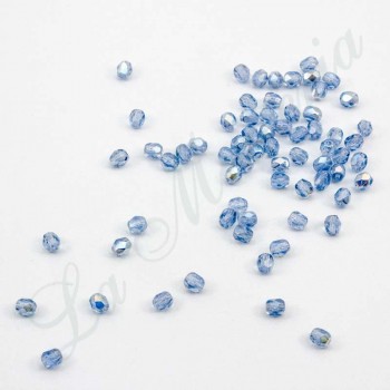 Faceted pearls - 4 mm. - Sapphire 61
