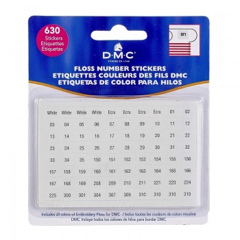 630 DMC floss number stickers