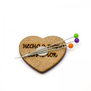 Magnetic Wooden Pincushion - Heart