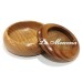 Round Wooden Box - Lid with Glass